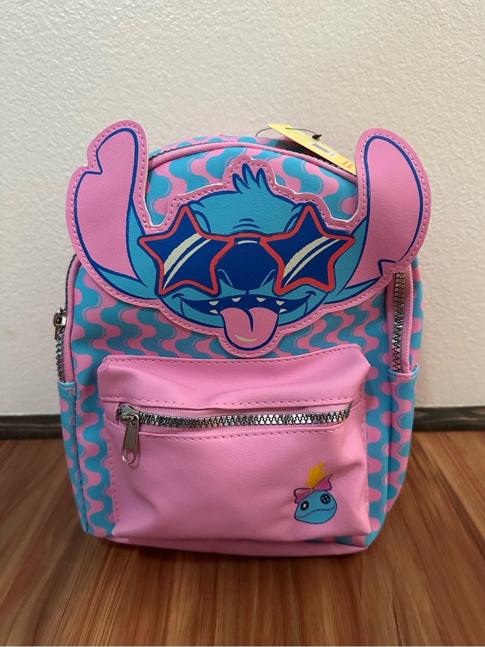 NWT Disney Stitch Pink & Blue Character Mini Backpack